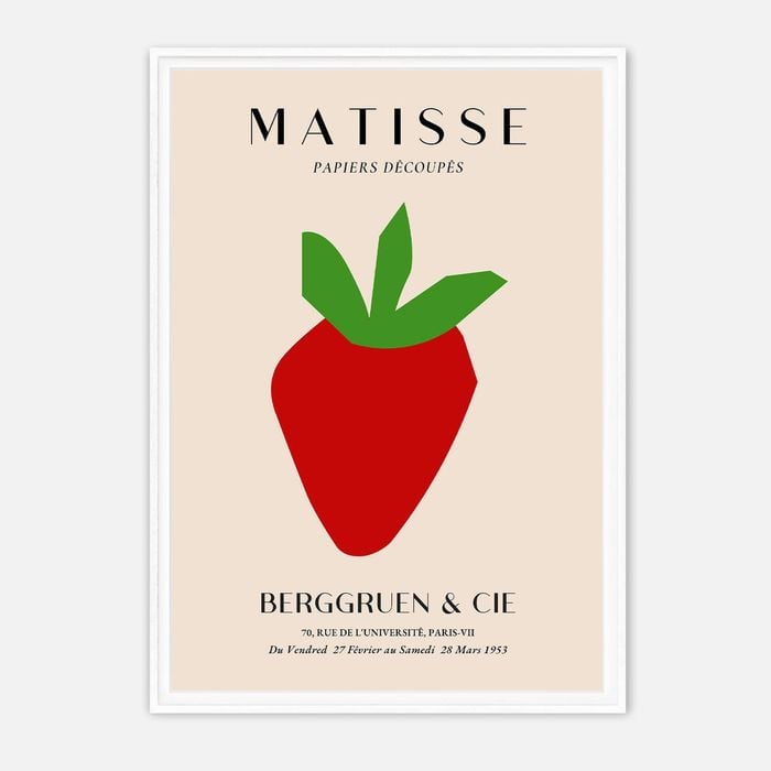 Galrie Vintage Matisse Papiers Découpés Art Print - Berggruen & Cie Exhibition, White Frame, A3 30 x 42cm (12 x 16inch)