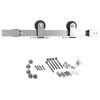 Rolltrak  2000 x 40 x 6mm Satin Nickel Top Fix Barn Door Track Set
