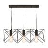 Mercator 240V 3 Light Matt Black Prism Vista Pendant Light