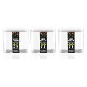 3x Lemon & Lime 1.75L Keep Fresh Food Container Rectangle