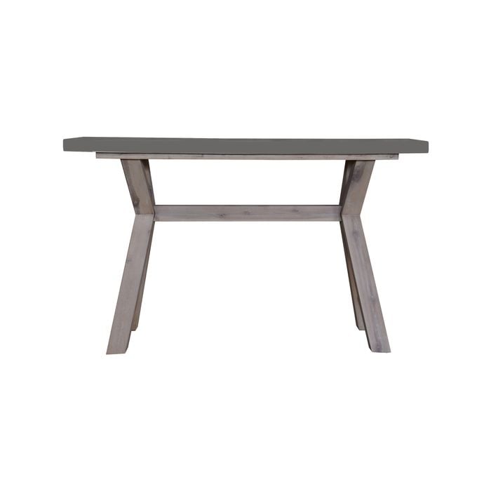 Stony 130cm Hall Entrance Console Table with Concrete Top - Grey