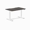 Desky Dual Scalloped Melamine Sit Stand Desk White Frame 120cm