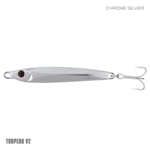 Samaki Torpedo V2 20g Metal Fishing Jig Chrome Silver