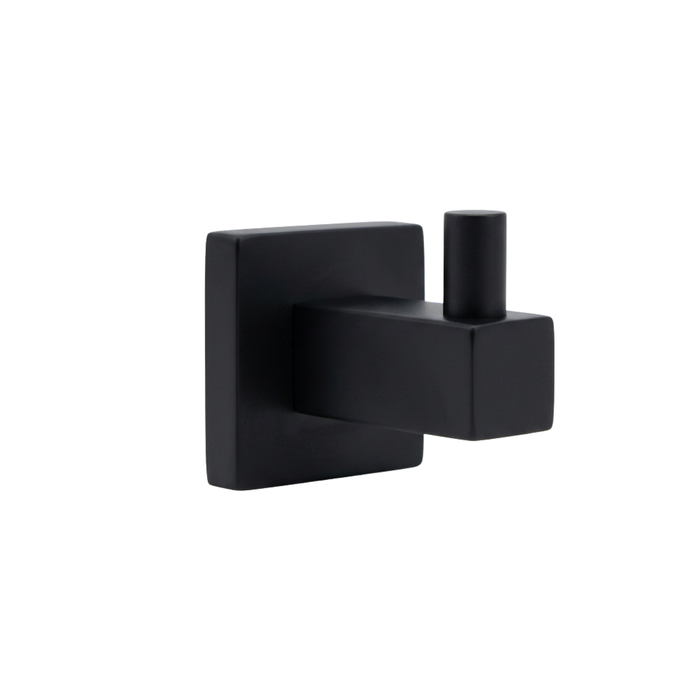Barelli Piazza Matte Black Single Robe Hook