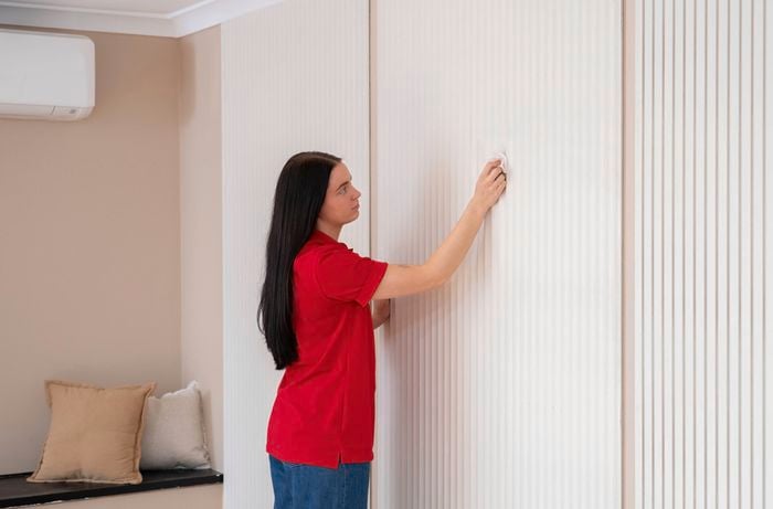 Clean the wall panel surface
