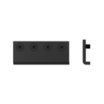 Rolltrak Matte Black Barn Door Track Joiner - Matte Black