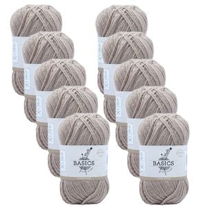 10pk Malli Super Blend Basic Crochet Knitting Yarn 8ply 100g 16x9cm Cookie Dough