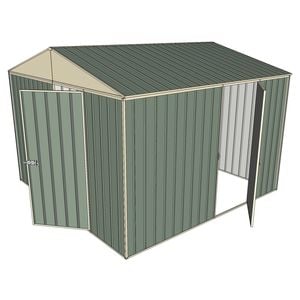 Build-a-Shed 3.0 x 3.0 x 2.3m Gable Single Hinged Side Door Shed - Green