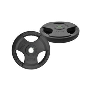 7.5kg x 2 Rubber Coated Cast Iron Olympic Weight Plate - Commercial Grade