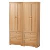 Oikiture 2PCS Sideboard Cupboard Storage Cabinet Natural