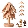 Catzon Wooden Tree Trivet Set Stackable Hot Pot Coasters-Burlywood4