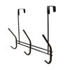 Adoored 3 Black Nickel Double Hook Over-The-Door Deco Hook Rack