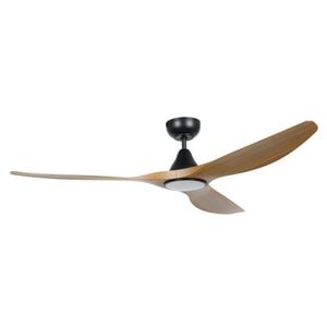 Eglo Surf 60" Dc Fan Led Tri-col Burmese Teak/black