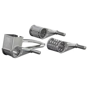 Masterpro Deluxe Rotary Grater With 3 Blades Stainless Steel 20x6x5cm
