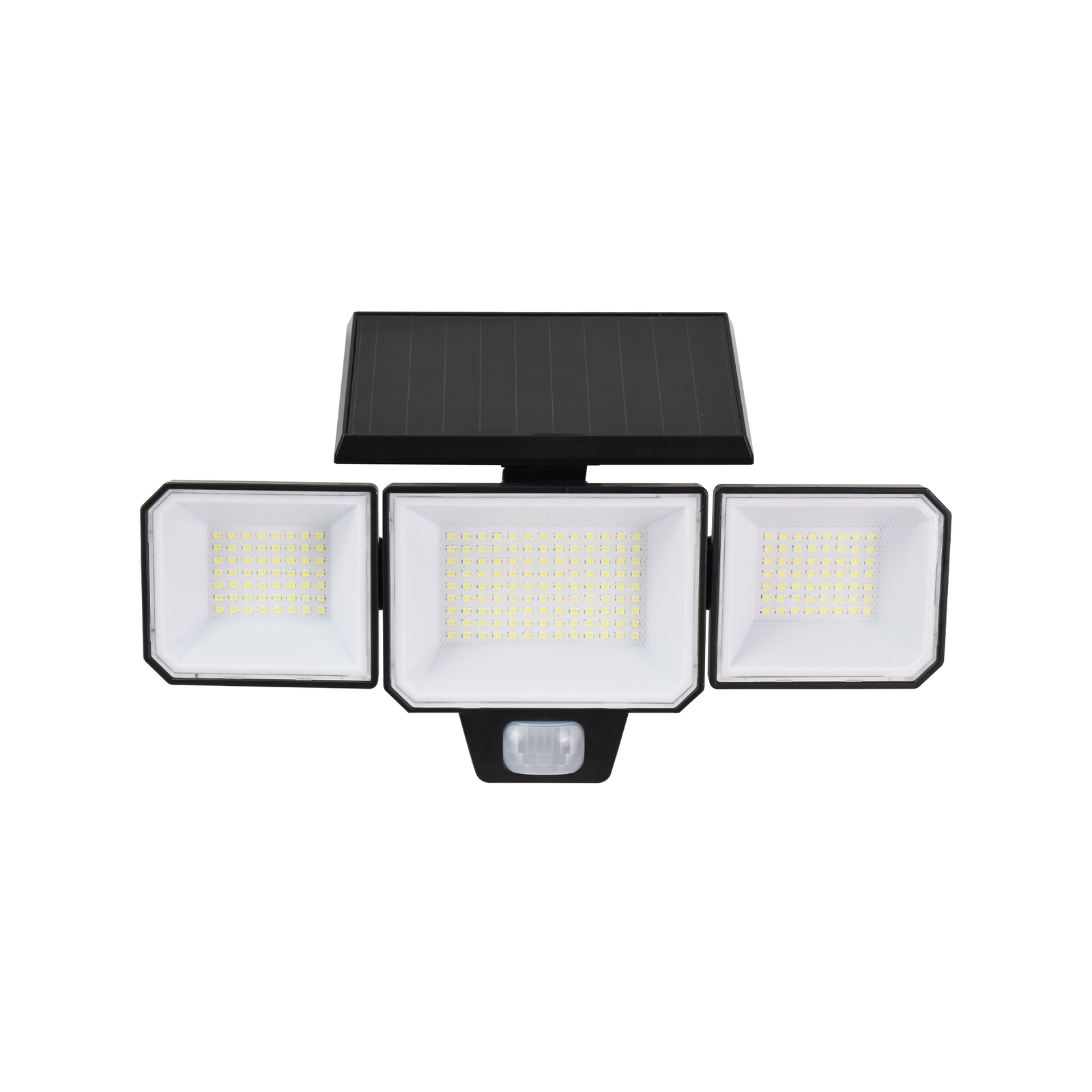 Luxzone 1200 Lumens 3 Head Adjustable Solar Motion Sensor LED Security Light Bunnings Australia