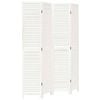 vidaXL Room Divider Privacy Screen Partition 4 Panels White Paulownia