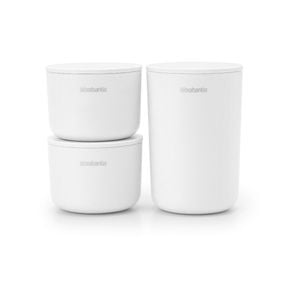 Brabantia Set 3 Storage Pots - White