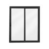 Polar 2145 x 1810mm Black Sliding Door With Bonus Flydoor