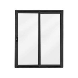 Polar 2145 x 1810mm Black Sliding Door With Bonus Flydoor