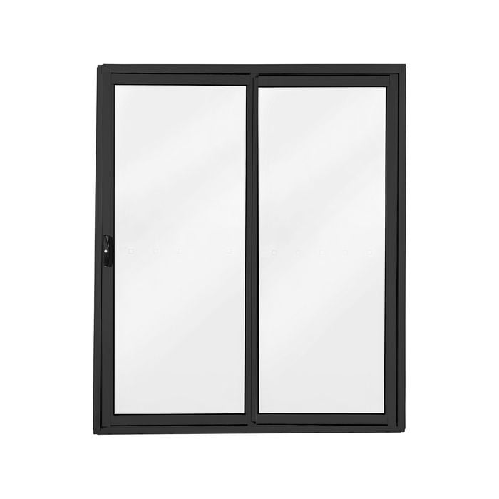 Polar 2145 x 1810mm Black Sliding Door With Bonus Flydoor
