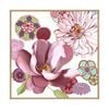 Artey | Petal Profusion I - Framed Canvas - Natural Frame - 64 x 64cm