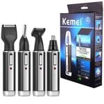 NNEOBA Rechargeable 4-in-1 Micro Hair Trimmer Electric Shaver Black