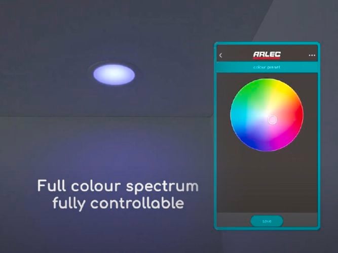 Control the colour temperature of your lights or choose from the full colour spectrum to set the mood.