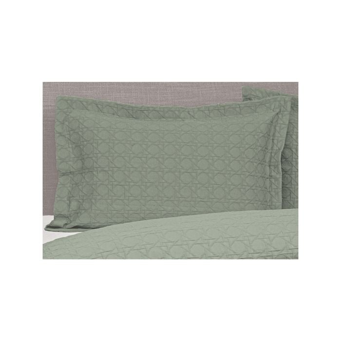 2PK Jason Commercial Villa Matelasse Pillow Sham 48x73cm Sage