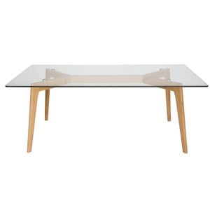 Sk Designer Living | Stad Rectangle Glass Coffee Table - Natural