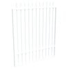 ProtectorAl 800 - 1200 x 1500mm Pearl White Aluminium Picket Top Pool Gate With Mid Rail