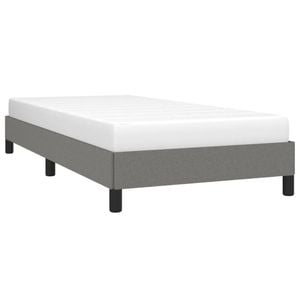 vidaXL Bed Frame Slatted Bed Base Dark Grey 106x203 cm King Single Size Fabric
