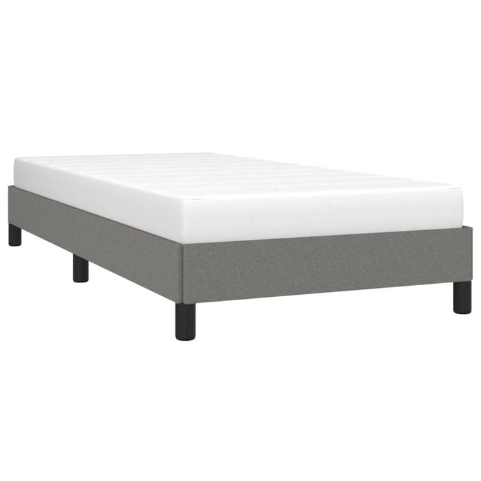 vidaXL Bed Frame Slatted Bed Base Dark Grey 106x203 cm King Single Size Fabric