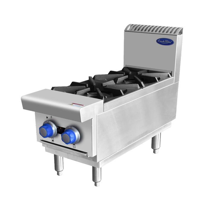 Cookrite 56Mj/h Open 2 Burner Cook Tops NG AT80G2B-C-NG