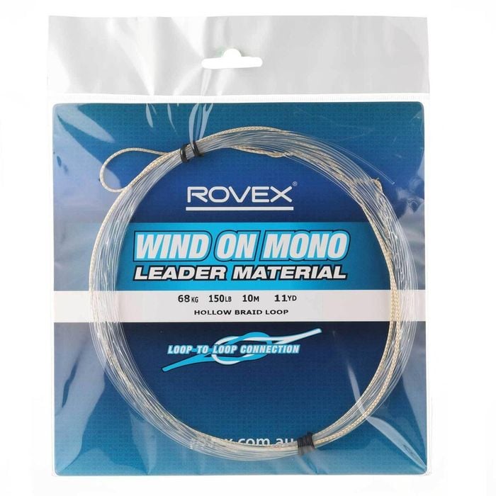 Rovex Wind On Monofilament Fishing Leader 10m 150lb
