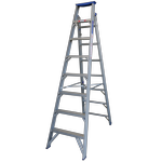 INDALEX 2.4m-4.4m Industrial Aluminium 150KG Pro Series Dual Purpose Step Ladder