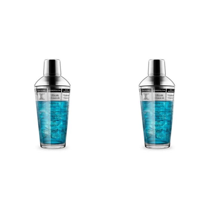 2PK Final Touch Recipe Cocktail Shaker Barware Accessory 450ml