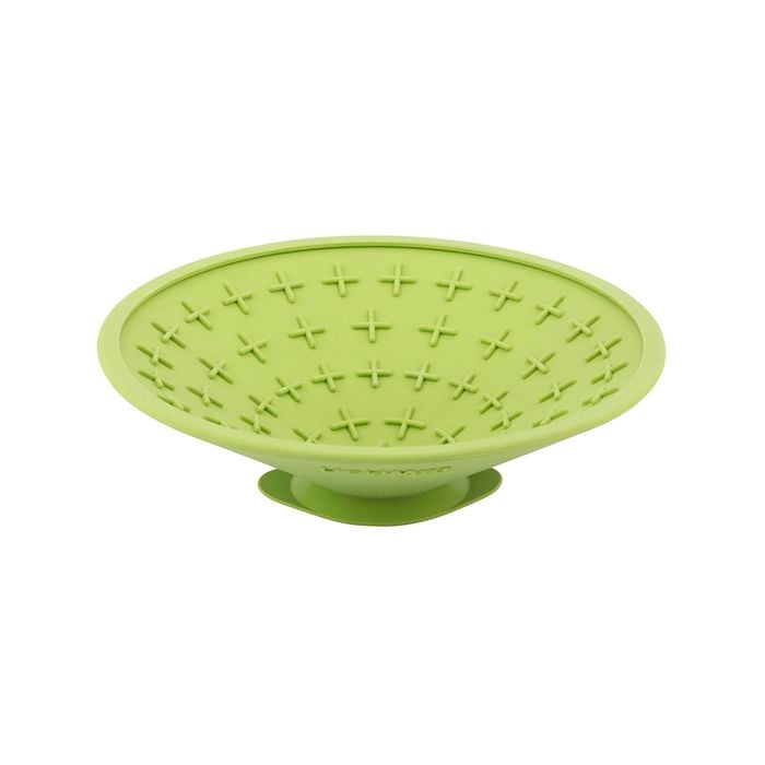 LickiMat Splash Wall & Floor Suction Slow Feeder Dog Bowl - Green