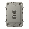 HPM ARTEOR 2 Gang Wall Switch - Grid Only - Magnesium