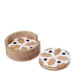 4PK J.Elliot 10cm Wooden Round Alyvia Drink Coasters