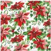 20pc Paw Paper Napkins 3 Ply Christmas Glory Poinsettia 33x33cm Eco Friendly