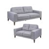 Juliet 2 + 3 Seater Sofa Set Soft Fabric Uplholstered Lounge Couch Grey