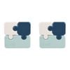 2PK Melii Luxe Childrens Puzzle Food & Snacks Container Lunch Box 850ml Blue