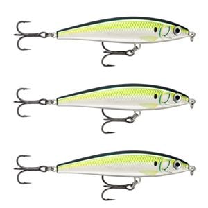 3x Rapala 10cm X Rap Magnum Prey Lipless Hard Body Fish Lures - Pilchard