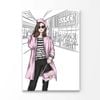 Pink Stylish Lady Elegant Handbag Print 100% Australian Made 90x120cm (Stretched Canvas)