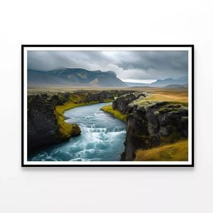 Icelandic Nature with Mountain  Print 100% Australian Made 120x90cm  (Poster)