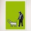 Galrie Banksy Choose Your Weapon Green Print 2010 Limited Edition Art, White Frame, A0 84 x 119cm (33 x 47inch)