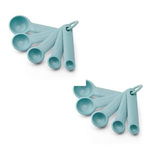2x 5pc KitchenAid Plastic Measuring Spoon Set Kitchen Utensils - Mineral Water