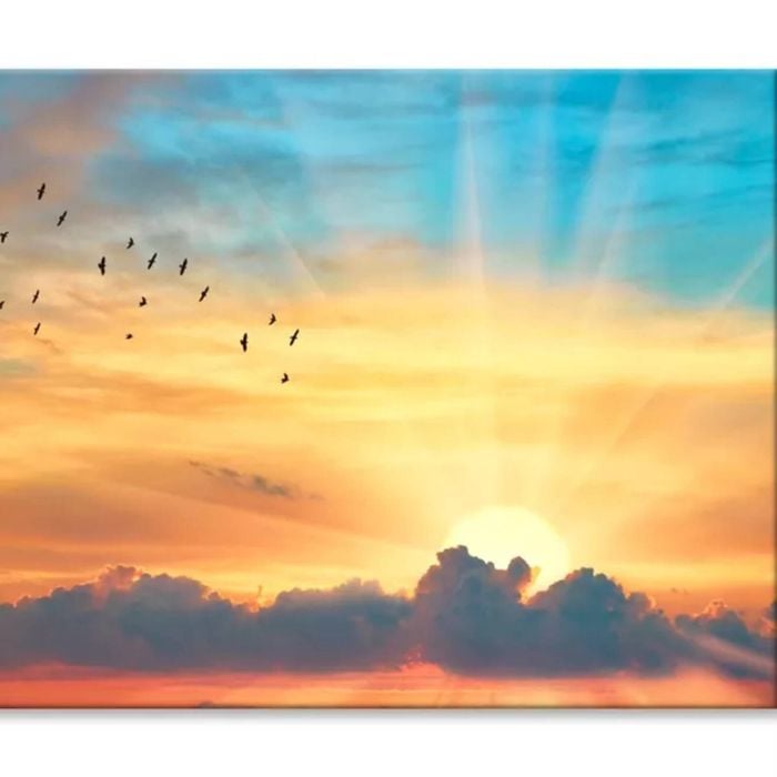 Cloud The Evening Sky at Sunset View   Print 100% Australian Made 75 x 50cm  (Stretched)