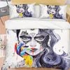 3D Graffiti Girl 106 Bed Pillowcases and Quilt Duvet Cover Set - King Single