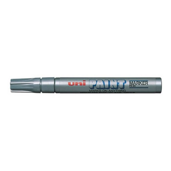 Uni PX20 Medium Bullet Tip Paint Marker 12pcs (Silver)